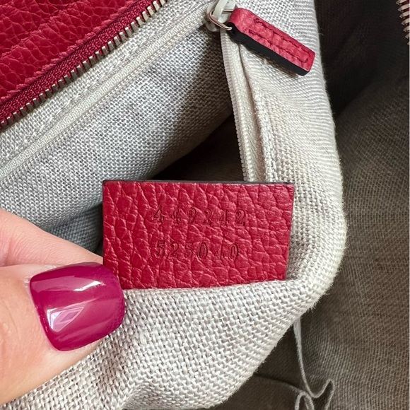 Gucci GG Canvas Red Medium Bree Tote - Picture 8 of 16